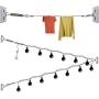 Twinkle Star 82 ft Globe String Lights Suspension Kit Stainless Steel Globe Lights Kit Outdoor Light Guide Wire for Patio, Garden