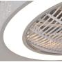 LAKIQ Modern 21.5’’ LED Ceiling Fan Light 3-Color Dimmable Bedroom 2-in-1 Semi Flush Mount Ceiling Lighting Led Close to Ceiling Lamp 3-Speeds Adjustable for Living Room Dining Room(Pattern C)