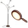 Brightech Orion - Super Bright, Modern LED Arc Lamp - 5 Adjustable Arms & Light Heads Arch Over The Couch - Standing Tree Lamp for Living Rooms - Bright Hanging Lighting - Oil Rubbed Bronze