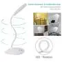 DEEPLITE LED Desk Lamp with Flexible Gooseneck 3 Level Brightness, Battery Operated Table Lamp 5W Touch Control, Compact Portable lamp for Dorm Study Office Bedroom, Eye-Caring and Energy Saving