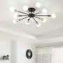 LightInTheBox 10-Head Vintage Metal Semi Flush Mount Ceiling Light Living Room Dining Room Lighting Painted Finish Ceiling Light Lighting Fixture