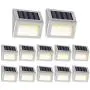 Otdair Solar Deck Lights, 3 LED Warm Light Solar Step Lights Outdoor Auto On/Off Stainless Steel Stair Lights Waterproof Wireless Solar Powered Lights for Fence Patio Garden Pathway - Warm 12 Pack Otdair Solar Deck Lights, 3 LED Warm Light Solar Step Lights Outdoor Auto On/Off Stainless Steel Stair Lights Waterproof Wireless Solar Powered Lights for Fence Patio Garden Pathway - Warm 12 Pack