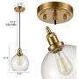 Modern Brass Seeded Glass Pendant Lights Golden Finish Pendant Lighting Fixture