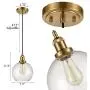 Modern Brass Seeded Glass Pendant Lights Golden Finish Pendant Lighting Fixture