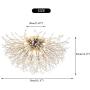 Garwarm Sputnik Firework Chandeliers, LED Crystal Modern Ceiling Light Fixtures 8 Lights Pendant Lighting Stainless Steel Ceiling Lamp for Living Room Bedroom Chrome, 4000K