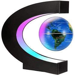 Unique Magnetic Levitation Floating World Map Globe Floating Globe LED Lights Students Business Girlfriend Boyfriend Birthday Gift Desk Decoration-3_inch_Color_Sphere_glow1