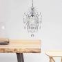 Vikashing Crystal Chandelier Lighting Mini Chrome Chandeliers 1 Light Elegant Iron Ceiling Light Fixture for Bedroom, Bathroom, Kitchen and Island Dining Room - ETL Listed