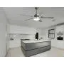 52'' 5 Blades Ceiling Fan with Lights Brushed Nickel Modern Ceiling Fan Chandelier Remote Control Fandelier Ceiling Fan for Bedroom,Dining Room,Living Room,Pavilion