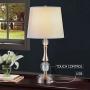 Touch Control USB Table Lamp, 3-Way Dimmable, Bedside Nightstand Lamp with USB Charging Ports, Fabric Shade Modern Lamp for Bedroom Living Room Guest Room
