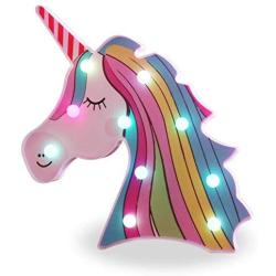 3D Rainbow Unicorn Light Color Changing Unicorn Sign Night Light Holiday Birthday Party Supply, Kids Room Home Decor –Toys for Girls