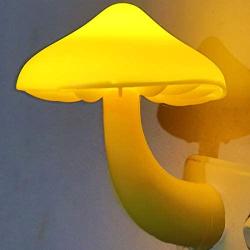 Night Lights for Adults Kids NightLight Cute Mushroom LED Night Light Plug in Wall Lamps Warm Yellow