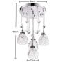 Restaurant Bedroom Chandelier Warm Romantic Dining Table Lamp Living Room Lamp Atmospheric Crystal Chandelier Modern Minimalist Bar Lamp (Color : White Light, Size : C)