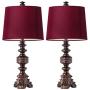 Oneach Melinda Traditional Table Lamps Set of 2 Vintage Desk Lamp for Living Room Bedroom Study 24.5'' Oil Rubbed Bronze