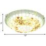 LITFAD Hand-Made Shell Beige Flush Mount Ceiling Light Bowl LED Mediterranean Ceiling Lighting Tiffany Art Deco Ceiling Lamp Chandelier for Bedroom Living Room Hotel - 12'' (30 cm) Wide