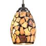 Artzone Pendant Light Natural Stone Mosaic Kitchen Island Lighting 1 Light Glass Mini Pendant Light for Dining Room Kitchen Porch