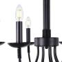 Wellmet 8-Light Farmhouse Chandelier, Black Chandeliers for Dining Room, Farmhouse Light Fixture for Foyer, Living Room, Kitchen Island, Bedroom