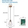 Seeded Glass Pendant Light Mini 1-Light Pendant Lighting for Kitchen Island Vintage Blown Glass Hanging Light Fixture with Seedy Glass Shade for Hallway,Dining Room,Balcony,Foyer,MAX40W,E26