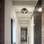 Modern Black Flush Mount Light Fixture Industrial Metal Cage Semi Flush Mount Ceiling Light for Hallway Living Room Kitchen Entryway Farmhouse