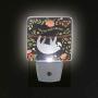 Pfrewn Tropical Funny Sloth Floral Palm Night Light Plug in Set of 2 for Kids Adults Boys Girls Babies,Animal Rose Night Lights Led Auto Motion Senor for Reading Bathroom Bedroom Nursery Decorative
