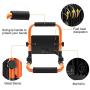 LED Work Light 50W 5500LM Portable Outdoor Flood Light 6000K IP66 Waterproof Camping Security Lights for Outdoor Lighting/Hunting/Camping/Hiking/Car Repairing (Orange)