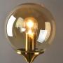 BOKT Glass Globe Mid Century Wall Sconce Wall Light Fixture Bedroom Lighting Nordic Living Room Background Wall Lamp Mirror Headlights(Amber)