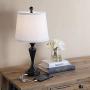 Falflor Table Lamps Set of 2 Vantage Nightstand Lamps with USB Charge Port for Bedroom Guest Room Dining Room