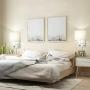 Wall Lamp Light with Outlet Living Room Beside Wall Sconces Stainless Steel Opaque Ivory Square Linen Shade