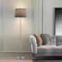 Oneach Modern Floor Lamp for Living Room 62’H Contemporary Standing Light for Bedrooms Office Minimalist Metal Silver Floor Lamp for Home Brushed Steel