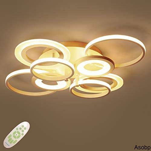 Asobp 31.5 inch Flush Mount LED Ceiling Light Fixture, 68W 4100lm 3000K/4000K/5000K Adjustable, Spraying Finish Saturn Dimmable Ceiling Lamps Living Room Bedroom Kitchen Chandelier Lighting Modern