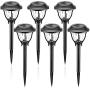 GIGALUMI Solar Pathway Lights Outdoor, Wireless LED Solar Garden Lights, Waterproof Solar Path Lights for Outdoor Patio, Yard, Walkway, Lawn. (6 Pack)