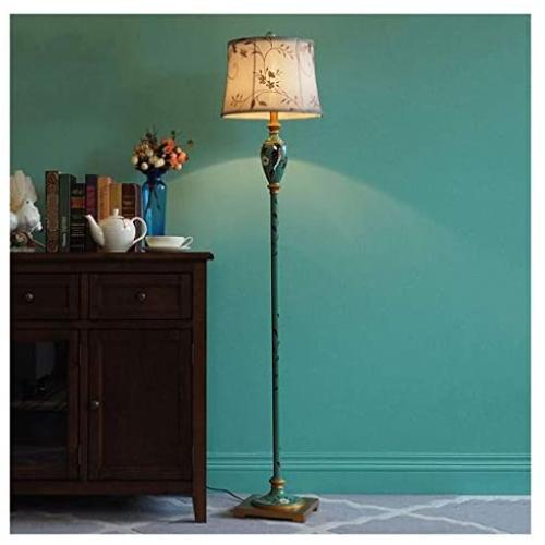 PLLP Novelty Lamps,Floor Lamp Personality Creative Living Room Sofa Reading Lamp Bedroom Bedside Lamp Embroidery Painted Design Lighting Art Illumination Decoration,A