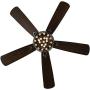 Crystal Ceiling Fan Light with Remote Control 5 Reversible Blades,52-Inch Rustic Crystal Chandelier Ceiling Fan Light Fixture for Bedroom Living Dining Room, Bronze
