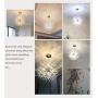 GDLMA Modern Sputnik Chandelier 8-Light Crystal Pendant Lamp for Bedroom,Dining Room,Living Room (Silver)
