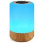 Night Light, Bedside Bedroom Lamp, Small Led Table Lamps, Smart Touch Control Lights, Battery Powered, Wireless Rechargeable lamp (Dimmable 3 Level Warm White Light, Six Colour Changing RGB)