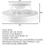Tangkula 23'' Ceiling Fan with Lights, Round LED Ceiling Lighting Fan with Invisible Blades Starry Sky Acrylic Lampshade, Stepless Dimmable with Remote Control, 3 Speed, for Living Room, Bedroom for Children