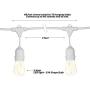 Brightech Ambience Pro - White, Waterproof LED Outdoor String Lights - Hanging 2W Vintage Edison Bulbs - 48 Ft Cafe Lights Create Bistro Ambience in Your Gazebo, Back Yard