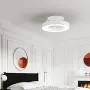 Tangkula 23'' Ceiling Fan with Lights, Round LED Ceiling Lighting Fan with Invisible Blades Starry Sky Acrylic Lampshade, Stepless Dimmable with Remote Control, 3 Speed, for Living Room, Bedroom for Children