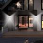 CAMMILE Solar Lights Outdoor 90 LED, 3 Optional Modes Wireless Motion Sensor Outdoor Light, Solar Security Lights IP65 Waterproof for Front Door, Yard, Garden Patio, Deck (4Pack)