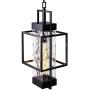 MOTINI 1-Light Outdoor Pendant Light Fixtures Industrial Style Large Single Outdoor Hanging Light in Oil Rubbed Bronze Finish with Water Glass Shade 26.5x10x10 Inch (Bulb Included)