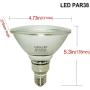 PAR38 LED Flood Light Bulb,Classic Glass,Bright White Light,18W(=70W-150W PAR38 Halogen Equivalent) LED Daylight 5000K,E26 Base,Indoor/Outdoor Waterproof IP65,120V,4-PACK