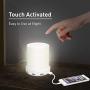 Macally LED Desk, Nightstand & Bedside Lamp with USB Port (4 High Powered Ports) | 3 Level Brightness Touch Sensor Control | Charging Lamp with Dimmable Warm White Light (LAMPCHARGE)