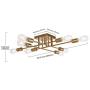 VINLUZ Modern Semi Flush Mount Light 8 Light Brushed Brass Industrial Sputnik Ceiling Light Mid Century Lighting Fixture for Dining Room Living Room Kitchen Bedroom Foyers