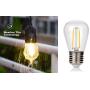 BECCALIGHTING Outdoor String Lights 12v Safe Low Voltage Hanging LED Landscape Lighting 12 Volt DC 12VDC for Gazebo Pool Deck Patio Poles Backyard Garden RV Solar-Powered Off-Grid Living 48ft 48 Feet