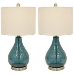 Decor Therapy MP1054 Table Lamp, Emerald Blue Green, 2 Count