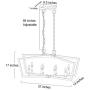 GEPOW Chandelier for Dining Room, Modern Black Wrought Iron Kitchen Island Lighting