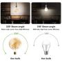 LUTEC Dimmable Edison Glass Pendant Light Industrial Pendant Lighting Black Hanging Light Fixture for Kitchen Bedroom - 700LM 7.5W 2200-5000K Amber Glass Edison Light Bulb