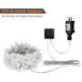 MOICO Globe String Lights for Bedroom, 43ft 100 LED 8 Modes Plug in Decorative Lights, Waterproof Fairy String Lights for Patio, Indoor, Outdoor, Christmas, Wedding, Party, Connectable, Warm White