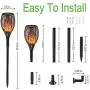 S.Y. Solar Lights Outdoor, 4 Pack, 96 LED Solar Torch Light with Dancing Flickering Flames, 3 Installation, 2 Heights Available, Waterproof Landscape Solar Garden Lights, Auto On/Off Outdoor Lighting