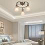 Tangkula 3-Light Ceiling Light, Flush Mount Ceiling Lamp, Adjustable Spotlight Spiral Ceiling Fixture for Kitchen, Hallway, Living Room & Bedroom (Nickel)