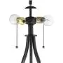 Heather Modern Accent Table Lamps Set of 2 with USB Port and AC Power Outlet in Base Dark Metal Base Glass Dome Shade for Living Room Bedroom Bedside Office - 360 Lighting